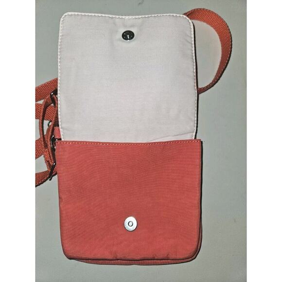 Kipling El Dorado MINI Crossbody Bag Purse Wallet 7 x 6 Nylon Coral - Picture 8 of 8